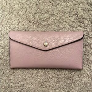 Italian Pink Leather Women's Clutch